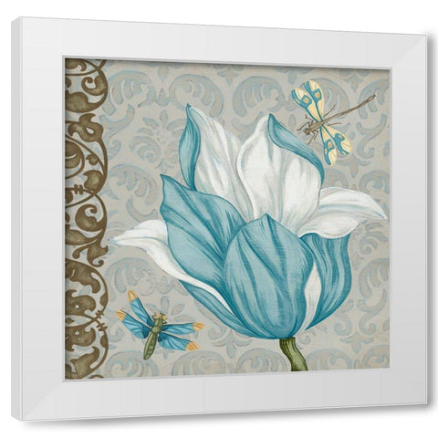 Garden Romance Collection K White Modern Wood Framed Art Print by Vess, June Erica