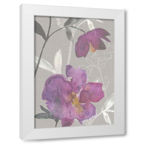 Violette Fleur Collection E White Modern Wood Framed Art Print by Mosley, Kiana