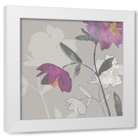 Violette Fleur Collection G White Modern Wood Framed Art Print by Mosley, Kiana