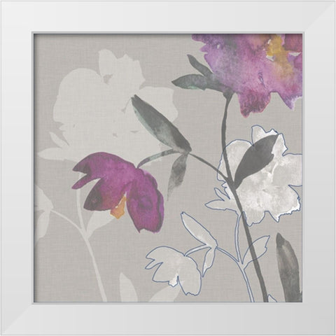 Violette Fleur Collection G White Modern Wood Framed Art Print by Mosley, Kiana