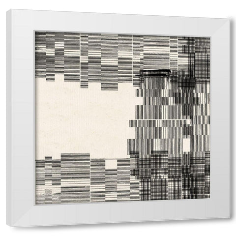 Stagger-Start Collection H White Modern Wood Framed Art Print by Goldberger, Jennifer