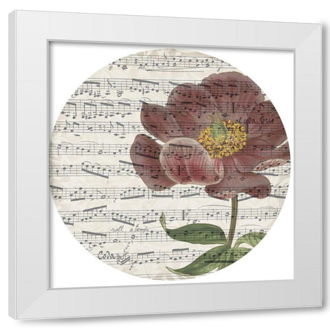 Musical Paris Collection H White Modern Wood Framed Art Print by Jennifer Goldberger