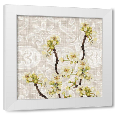 Flower Collection Study E White Modern Wood Framed Art Print by Miller, Diane