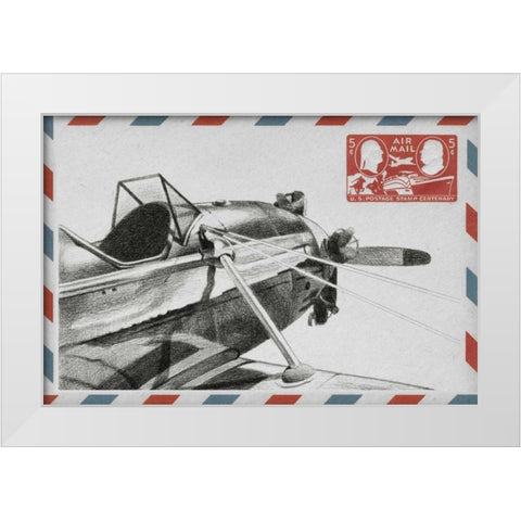 Aeronautic Collection A White Modern Wood Framed Art Print by Ethan Harper