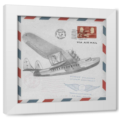 Aeronautic Collection B White Modern Wood Framed Art Print by Ethan Harper
