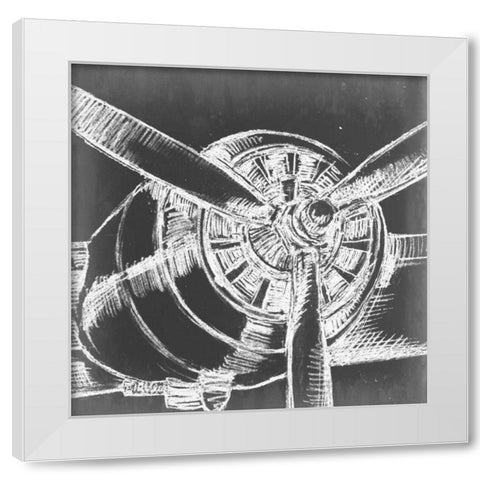 Aeronautic Collection C White Modern Wood Framed Art Print by Ethan Harper