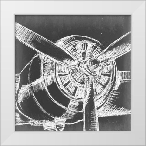 Aeronautic Collection C White Modern Wood Framed Art Print by Ethan Harper