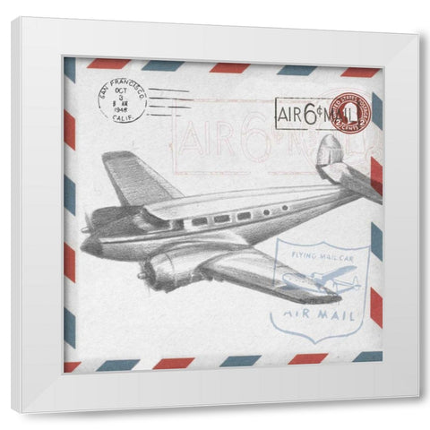 Aeronautic Collection D White Modern Wood Framed Art Print by Ethan Harper