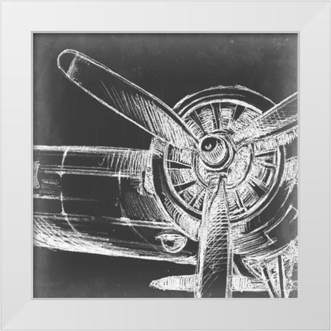 Aeronautic Collection E White Modern Wood Framed Art Print by Ethan Harper