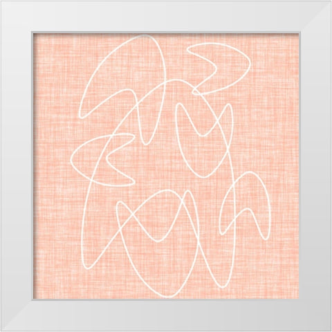 Retro Mod Collection E White Modern Wood Framed Art Print by Ilosky, Pam