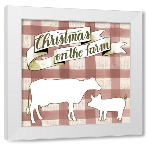 Christmas on the Farm Collection A White Modern Wood Framed Art Print by Popp, Grace