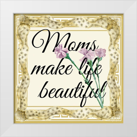 Mothers Day Collection A White Modern Wood Framed Art Print by Wang, Melissa