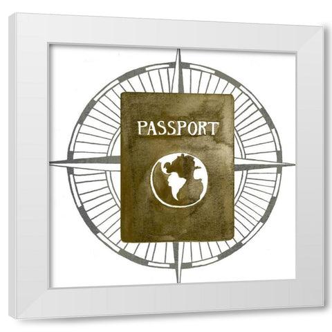 Traveling Dreamer Collection H White Modern Wood Framed Art Print by Popp, Grace