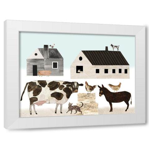 Barnyard Buds Collection A White Modern Wood Framed Art Print by Borges, Victoria