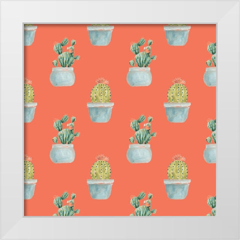 Simple Succulent Collection I White Modern Wood Framed Art Print by Vess, June Erica