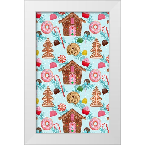 Sweet Holidays Collection E White Modern Wood Framed Art Print by Borges, Victoria