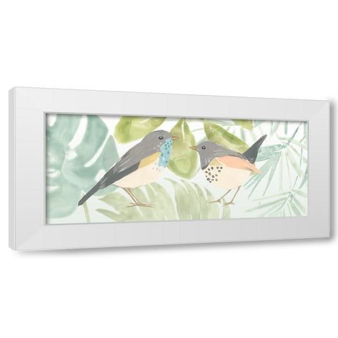 Songbird Collection D White Modern Wood Framed Art Print by Vess, June Erica