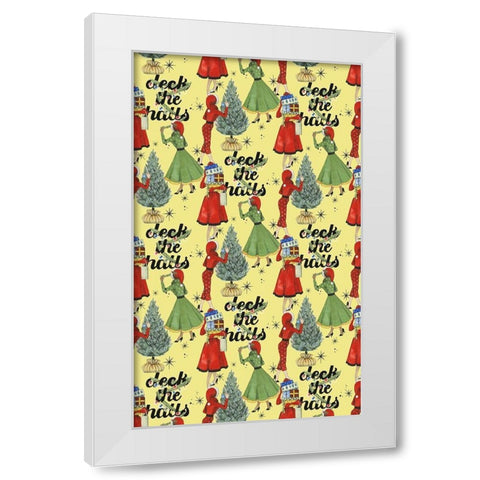 Vintage Christmas Collection E White Modern Wood Framed Art Print by Popp, Grace