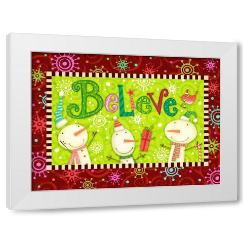 Bright Believe Collection A  White Modern Wood Framed Art Print by Eisner, Viv