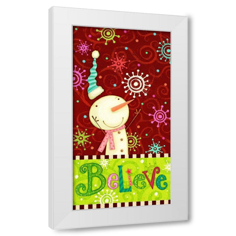 Bright Believe Collection B White Modern Wood Framed Art Print by Eisner, Viv