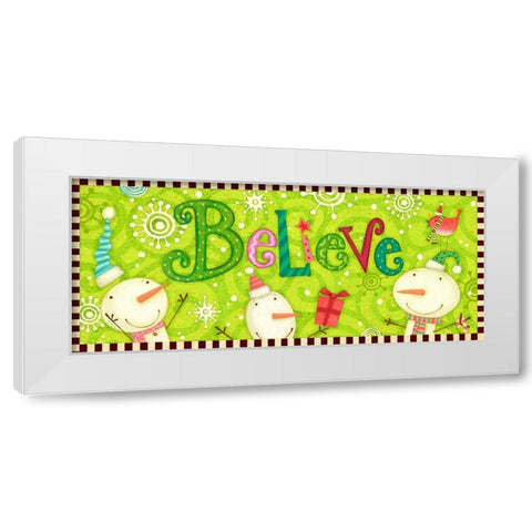 Bright Believe Collection D White Modern Wood Framed Art Print by Eisner, Viv