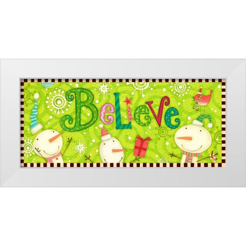 Bright Believe Collection D White Modern Wood Framed Art Print by Eisner, Viv