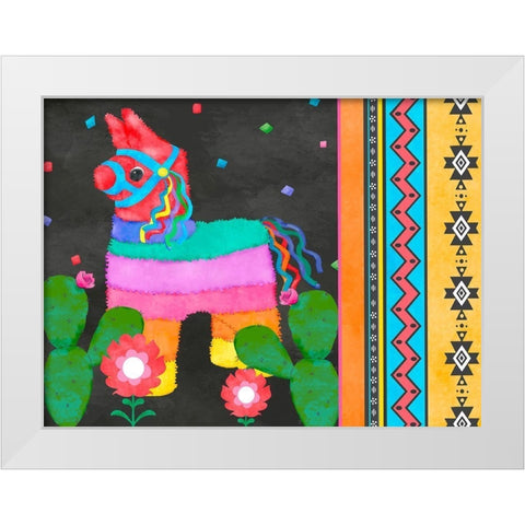 PiÃ±ata Party Collection A White Modern Wood Framed Art Print by Reynolds, Jade