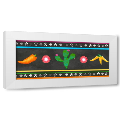 PiÃ±ata Party Collection D White Modern Wood Framed Art Print by Reynolds, Jade