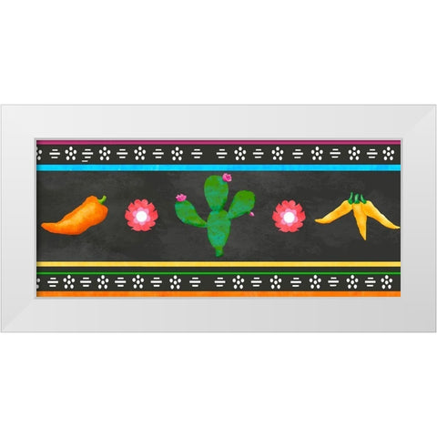 PiÃ±ata Party Collection D White Modern Wood Framed Art Print by Reynolds, Jade