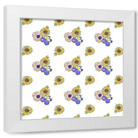 Flower Truck Collection G White Modern Wood Framed Art Print by McGuire, Catherine