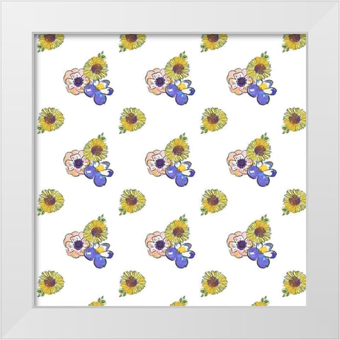 Flower Truck Collection G White Modern Wood Framed Art Print by McGuire, Catherine