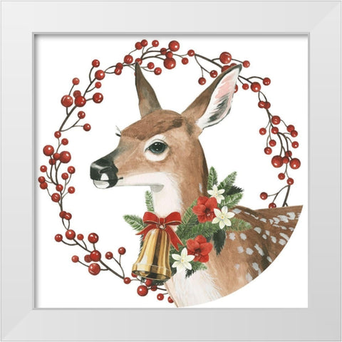 Yuletide Darlings Collection C White Modern Wood Framed Art Print by Popp, Grace