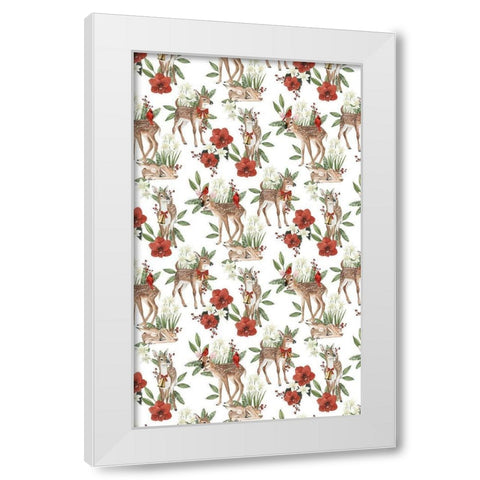 Yuletide Darlings Collection E White Modern Wood Framed Art Print by Popp, Grace