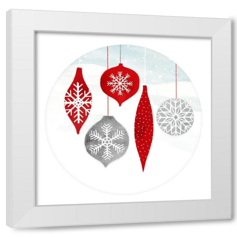 Snow Day Collection C White Modern Wood Framed Art Print by Borges, Victoria