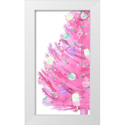 Candy Christmas Collection B White Modern Wood Framed Art Print by Parker, Jennifer Paxton