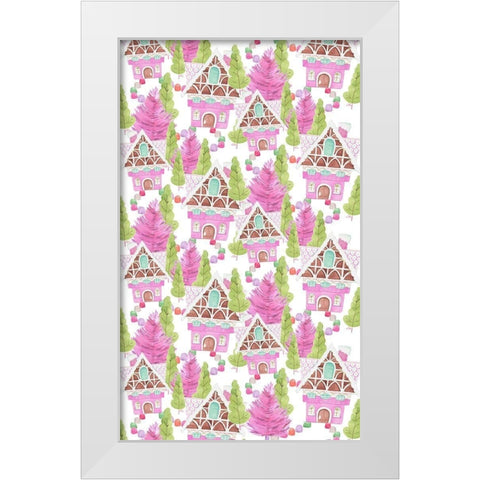 Candy Christmas Collection E White Modern Wood Framed Art Print by Parker, Jennifer Paxton