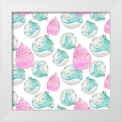 Candy Christmas Collection H White Modern Wood Framed Art Print by Parker, Jennifer Paxton