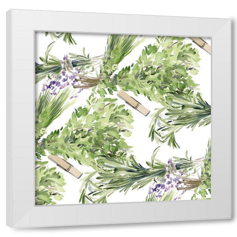Green Witch Collection H White Modern Wood Framed Art Print by Parker, Jennifer Paxton