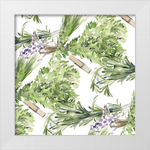 Green Witch Collection H White Modern Wood Framed Art Print by Parker, Jennifer Paxton