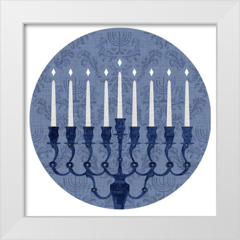 Sophisticated Hanukkah Collection C White Modern Wood Framed Art Print by Borges, Victoria