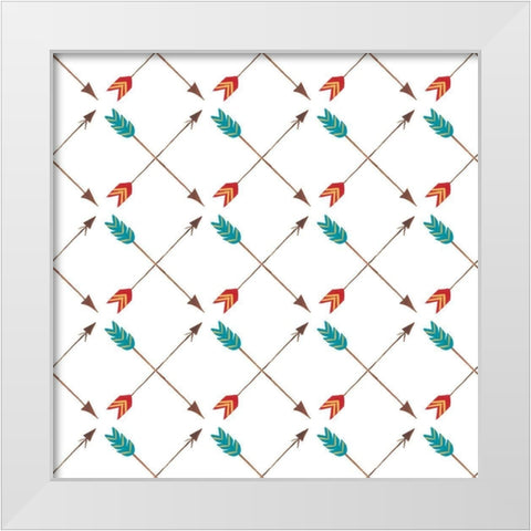 Woodland Warriors Collection F White Modern Wood Framed Art Print by Moore, Regina