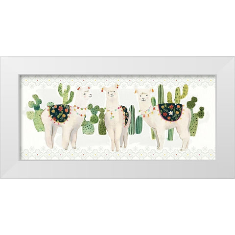 Sweet Alpaca Collection D White Modern Wood Framed Art Print by Borges, Victoria