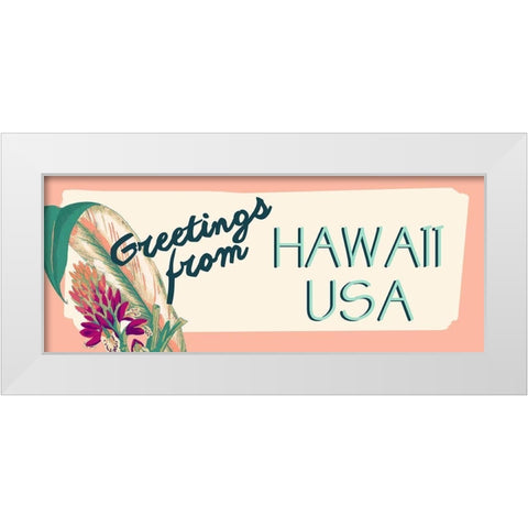 Tropical Getaway Collection D White Modern Wood Framed Art Print by Fagalde, Jarman