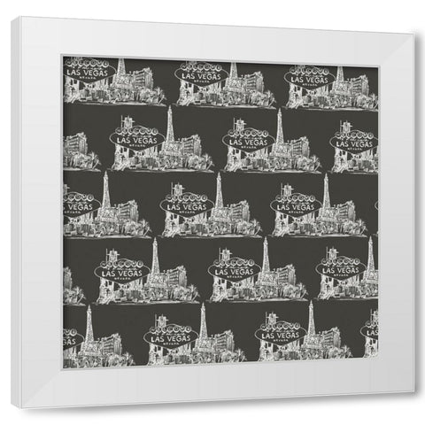 Viva Vegas Collection H White Modern Wood Framed Art Print by Wang, Melissa