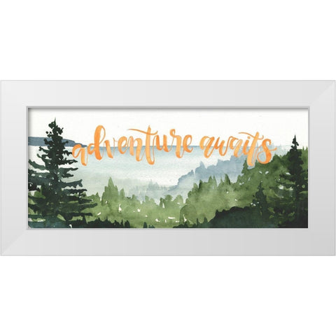 Summer Vacation Collection D White Modern Wood Framed Art Print by Parker, Jennifer Paxton