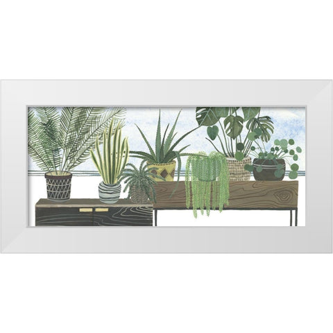 Mes Plantes Collection D White Modern Wood Framed Art Print by Wang, Melissa