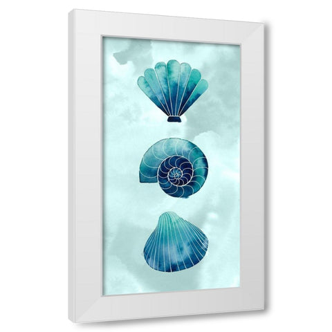 Mermaid Scales Collection B White Modern Wood Framed Art Print by Popp, Grace