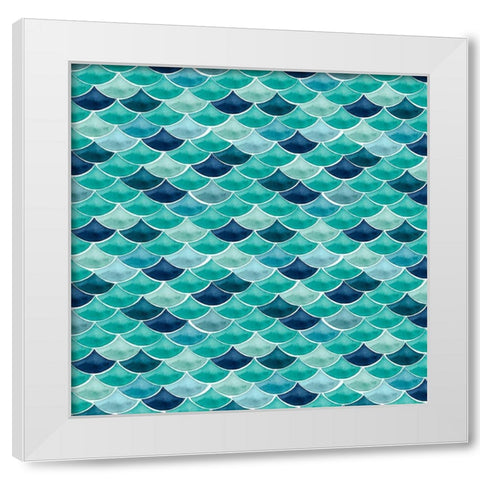 Mermaid Scales Collection F White Modern Wood Framed Art Print by Popp, Grace