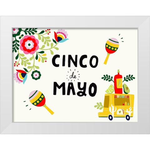 Cinco de Mayo Collection A White Modern Wood Framed Art Print by Borges, Victoria