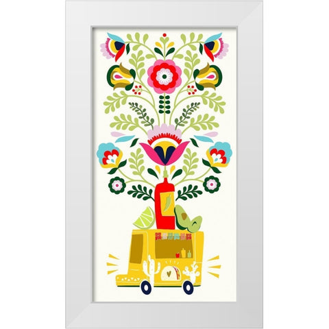 Cinco de Mayo Collection B White Modern Wood Framed Art Print by Borges, Victoria